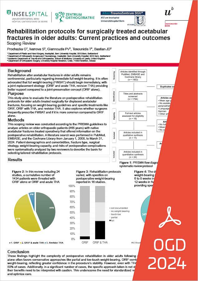 Poster OGD 2024 - Rehabilitation protocols for surgically treated acetabular fractures in older adults: Current practices and outcomes