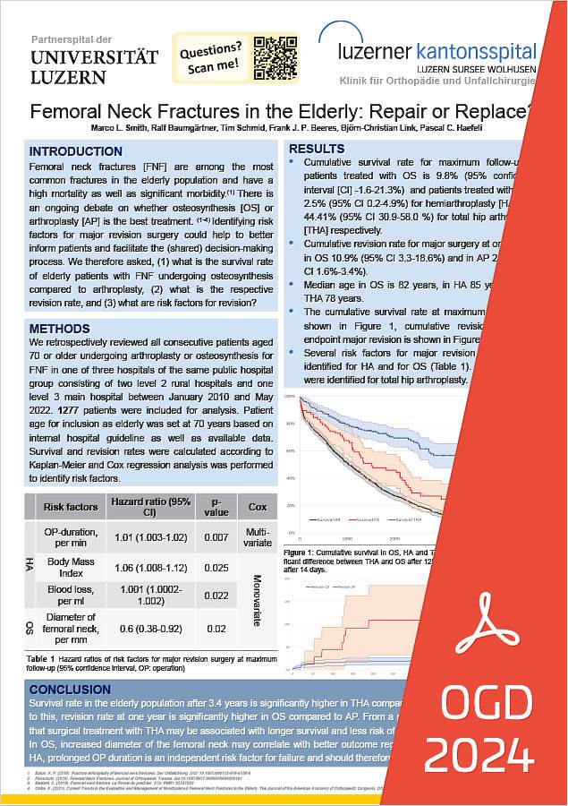 Poster OGD 2024 - Femoral Neck Fractures in the Elderly: Repair or Replace?