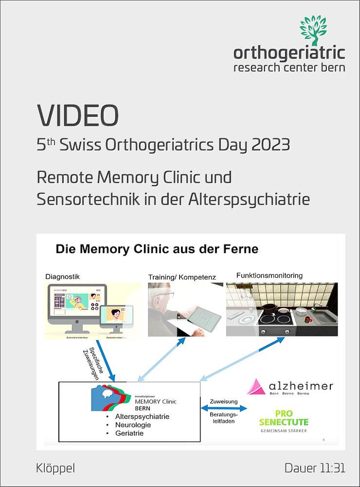 Remote Memory Clinic und Sensortechnik in der Alterspsychiatrie