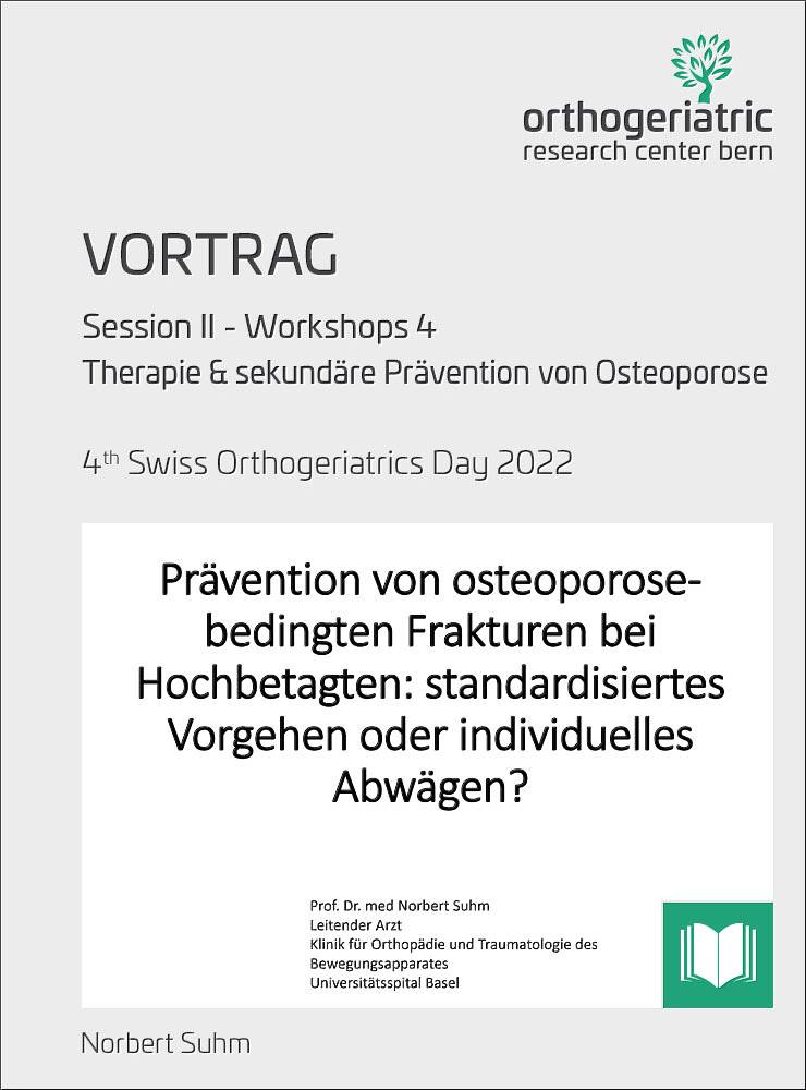 Norbert Suhm - Therapie und sekundäre Prävention von Osteoporose